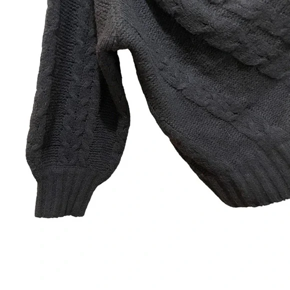 Bibi Off the shoulder sweater black size small - Picture 2 of 5